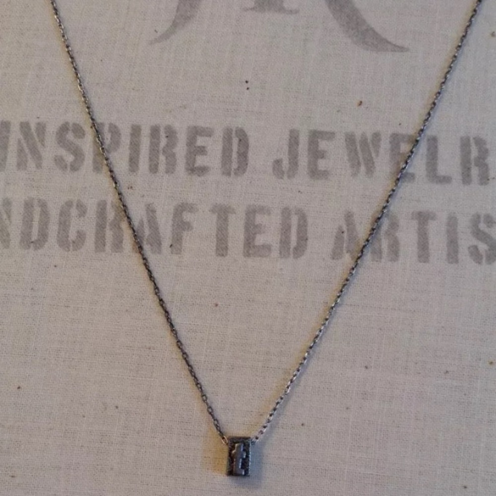 Jewel Kade Letter Press Initial T Necklace 18"
